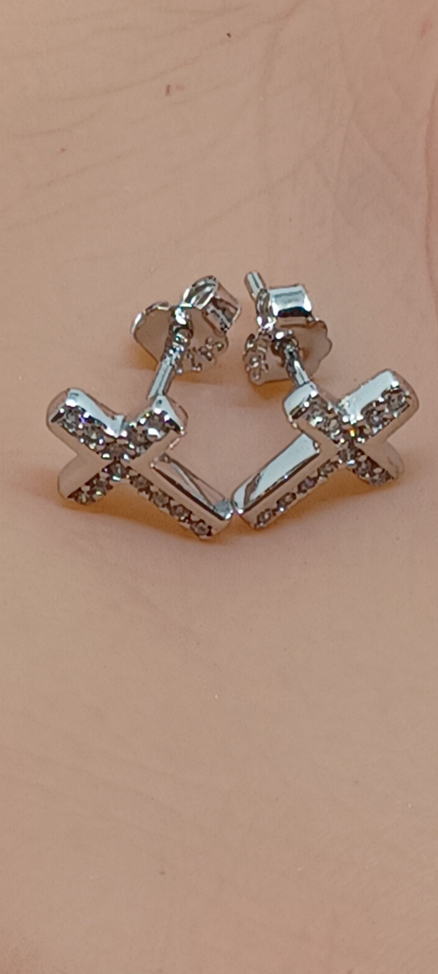 Cross Earrings- Sterling Silver