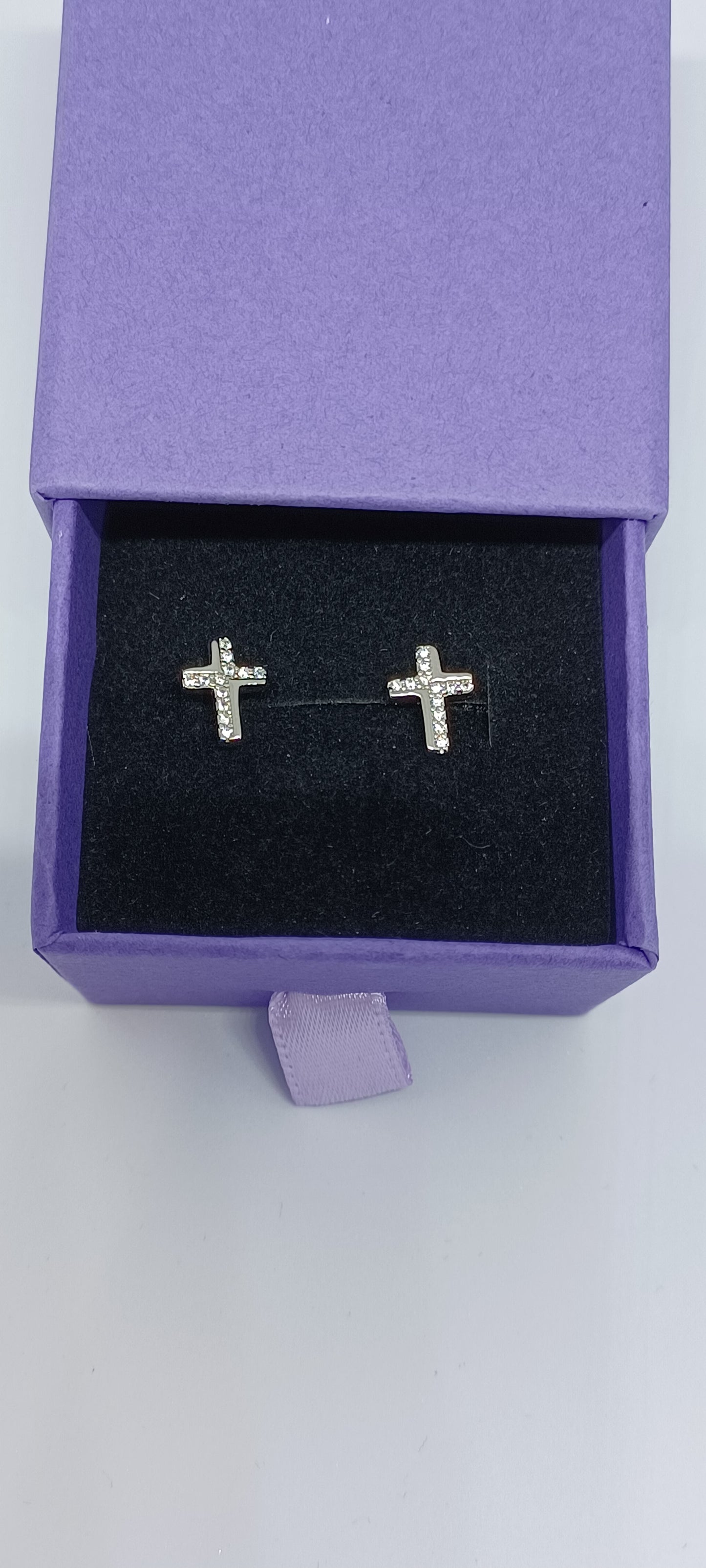 Cross Earrings- Sterling Silver