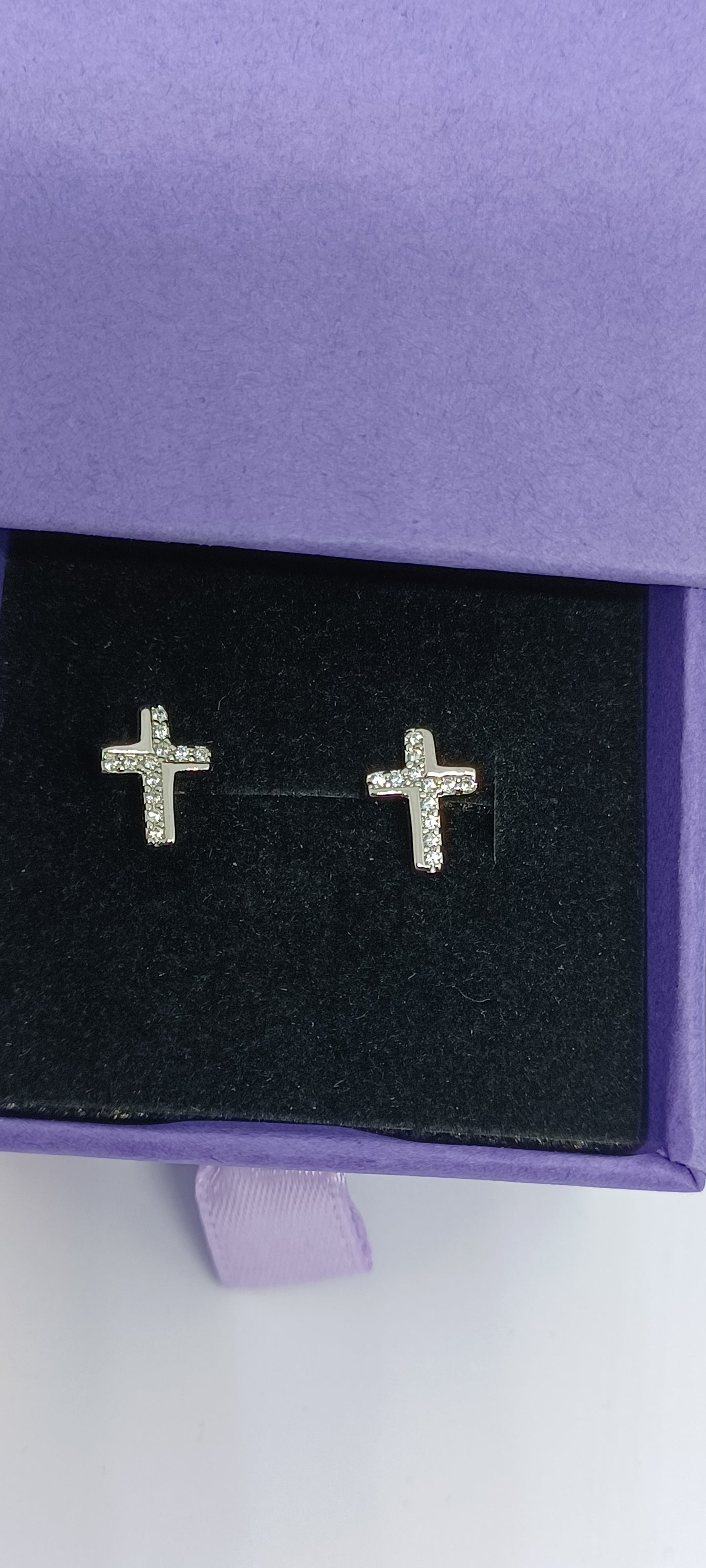 Cross Earrings- Sterling Silver