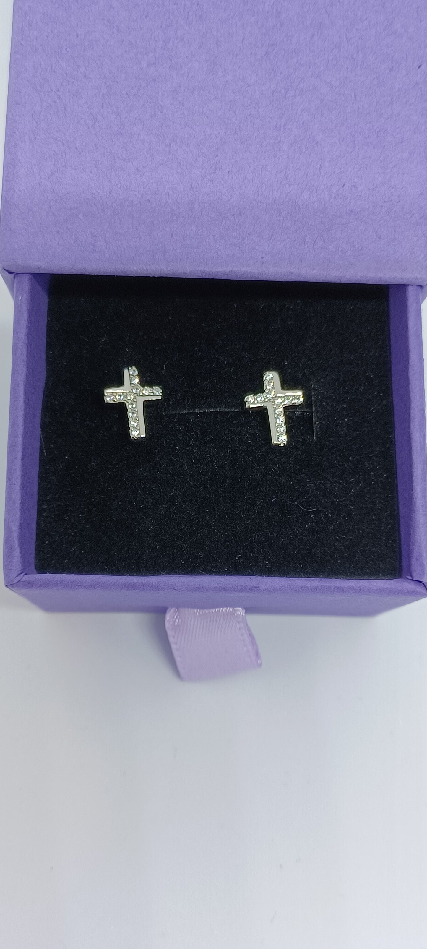 Cross Earrings- Sterling Silver